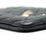 Chanel 2.55 Leather Clutch with Charm Black