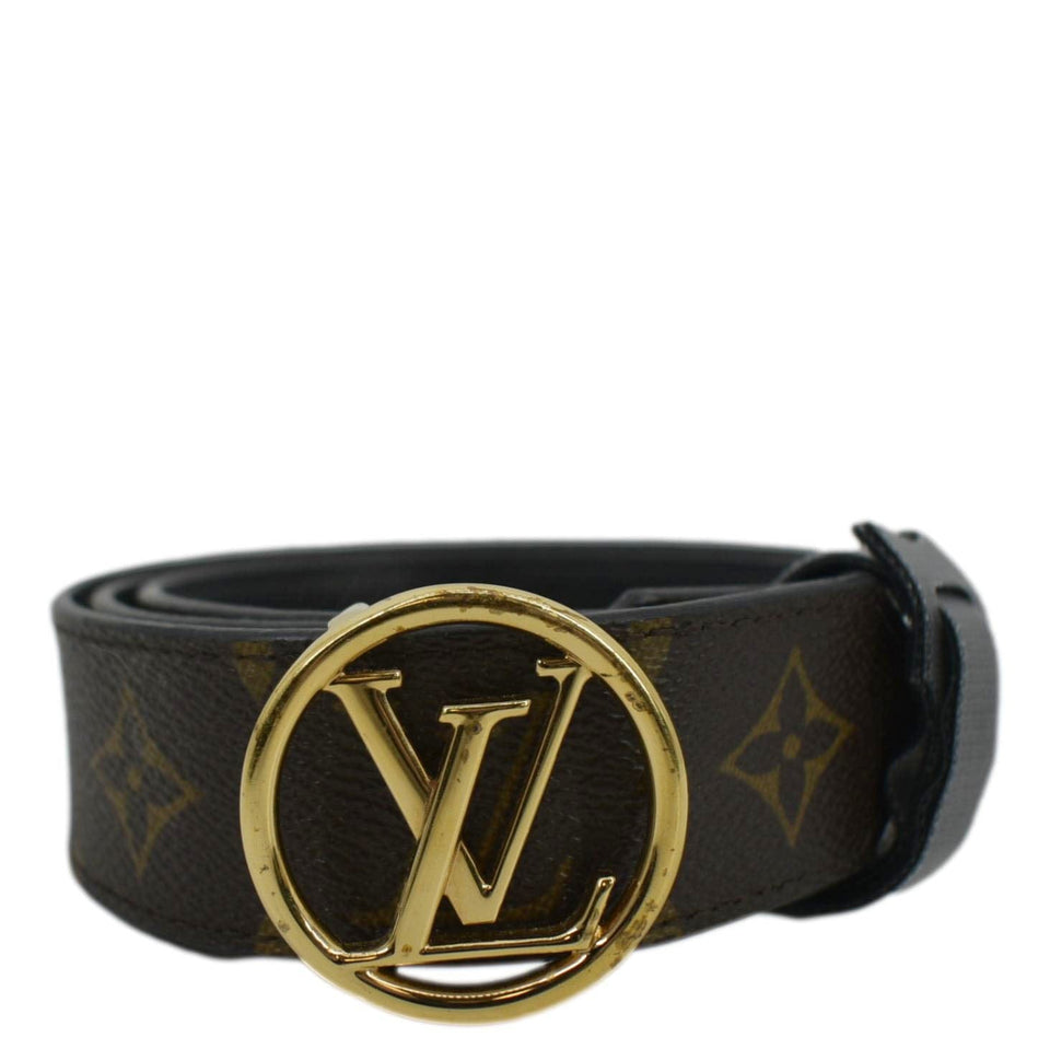 Louis Vuitton Monogram Canvas Circle Reversible Belt Brown Size 80/32
