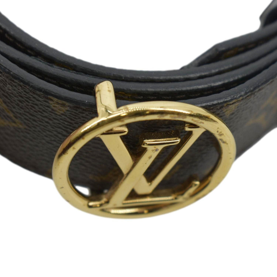Louis Vuitton Monogram Canvas Circle Reversible Belt Brown Size 80/32