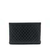 Chanel Boy Clutch Lambskin Black