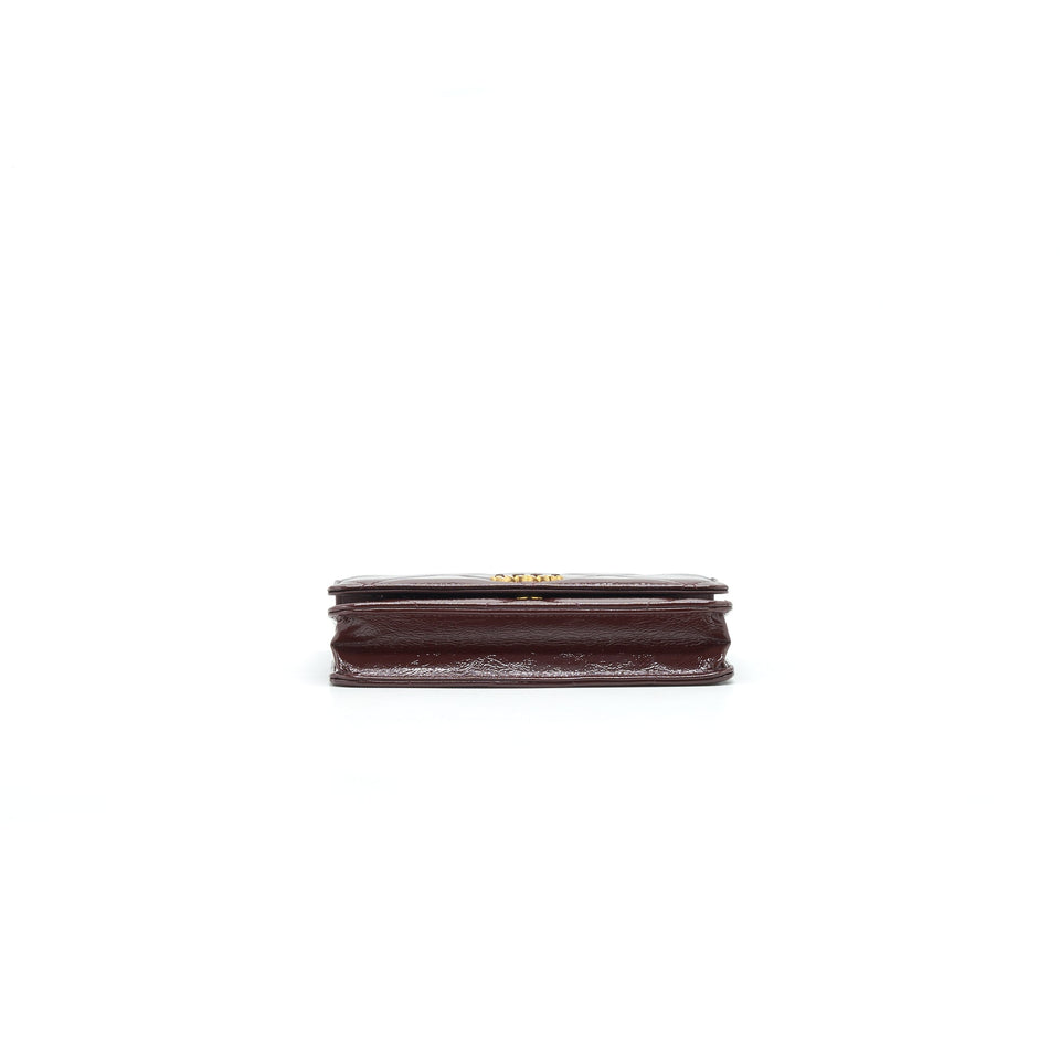 Chanel 19 Wallet On Chain Burgundy