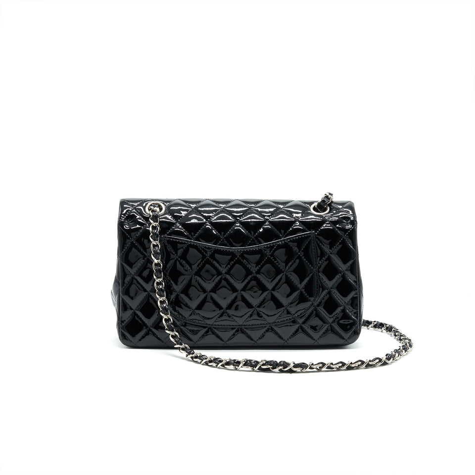 Chanel Patent Leather Medium Classic Double Flap bag Black