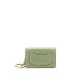 Chanel 21B Green  Pearl Crush Wallet On Chain