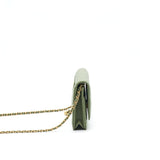 Chanel 21B Green  Pearl Crush Wallet On Chain