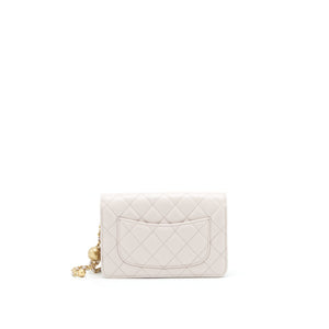 Chanel Pearl Crushed Pearl Wallet On Chain Lilac