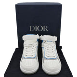 Christian Dior B27 Mid Top Oblique Galaxy Perforated Sneakers White