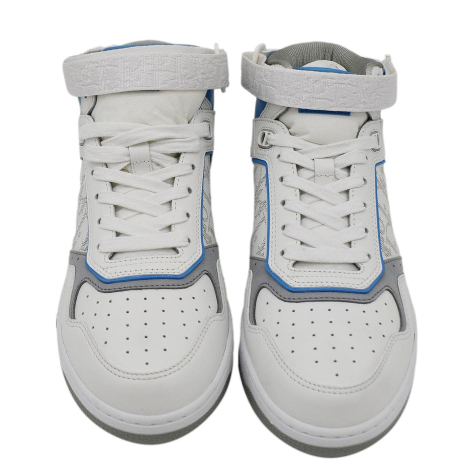 Christian Dior B27 Mid Top Oblique Galaxy Perforated Sneakers White