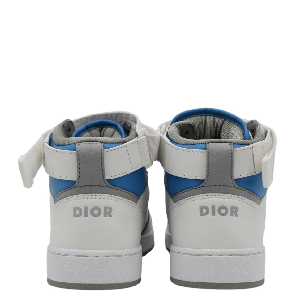 Christian Dior B27 Mid Top Oblique Galaxy Perforated Sneakers White