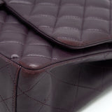Chanel Maxi Double Flap Bag Lambskin Burgundy