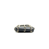 Chanel Gold Clutch O Chain Phone Holder black