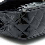 Chanel Patent Leather Medium Classic Double Flap bag Black