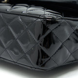 Chanel Patent Leather Medium Classic Double Flap bag Black