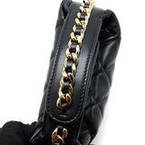 Chanel 23C Round Clutch Lambskin Black L (Microchip)