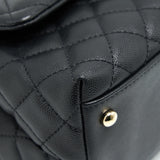 Chanel Small Coco Handle Flap Bag Caviar Black L