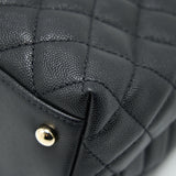 Chanel Small Coco Handle Flap Bag Caviar Black L