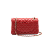 Chanel Medium Classic Double Flap Bag Red L serial29