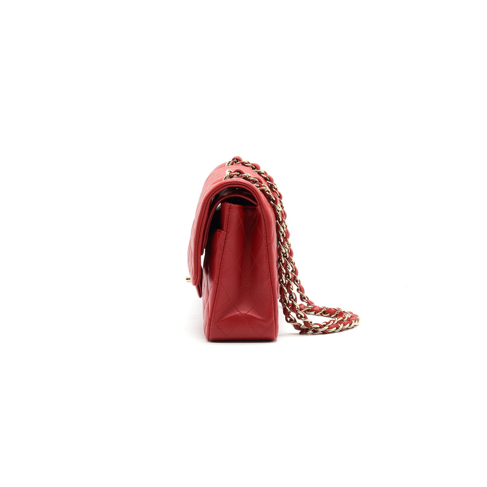Chanel Medium Classic Double Flap Bag Red L serial29