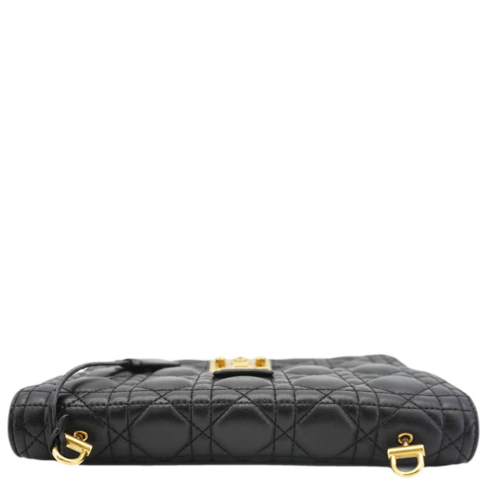 Christian Dior Dioraddict Quilted Lambskin Leather Crossbody Bag Black