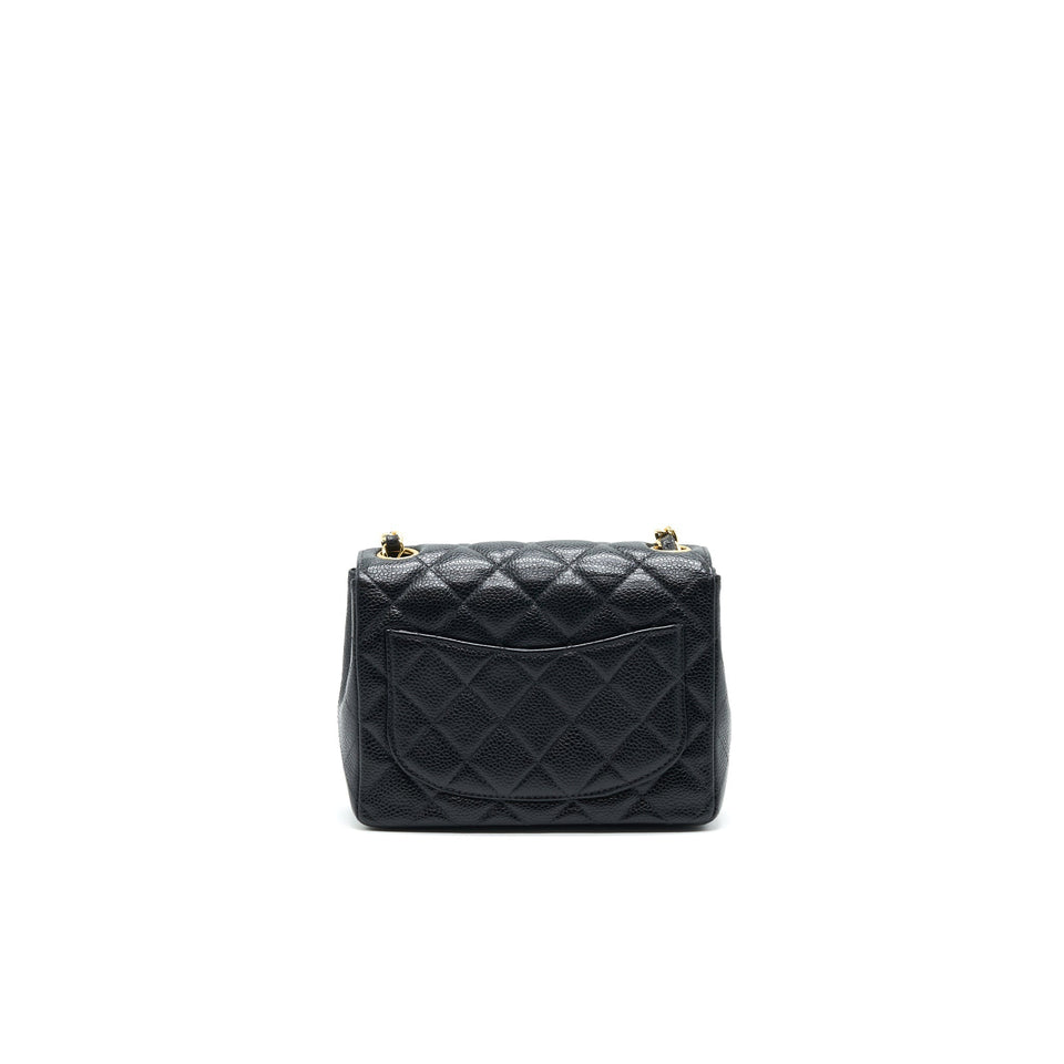 Chanel Vintage Mini Square Flap Bag Caviar Black