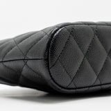 Chanel Classic CC Clutch with Chain Caviar Black L (Microchip)