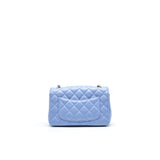 Chanel LAMBSKIN RECTANGULAR MINI FLAP BAG IN ICE BLUE