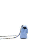 Chanel LAMBSKIN RECTANGULAR MINI FLAP BAG IN ICE BLUE