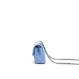 Chanel LAMBSKIN RECTANGULAR MINI FLAP BAG IN ICE BLUE