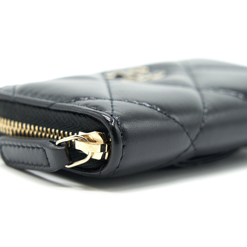 Chanel Zipped Coin Purse Bracelets in Shiny Lambskin