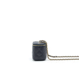 Chanel Small Vanity with Chain Navy Blue with L