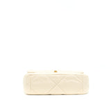 Chanel Small 19 Bag 19K Shiny Goatskin Beige