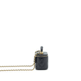 Chanel Small Handle Vanity With Chain  Lambskin Black