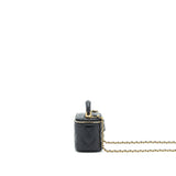 Chanel Small Handle Vanity With Chain  Lambskin Black