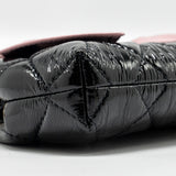 Chanel 24A Bowknot Clutch With Chain Patent Crumpled lambskin/Shiny Lambskin Black/Pink  (Microchip)