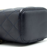 Chanel Small Vanity with Chain Navy Blue with L