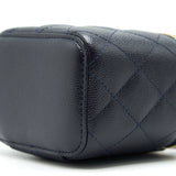 Chanel Small Vanity with Chain Navy Blue with L