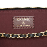 Chanel Long Vanity With Chain Lambskin Black L