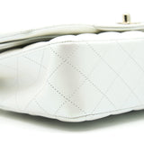 Chanel medium S21 iridescent white classic bag