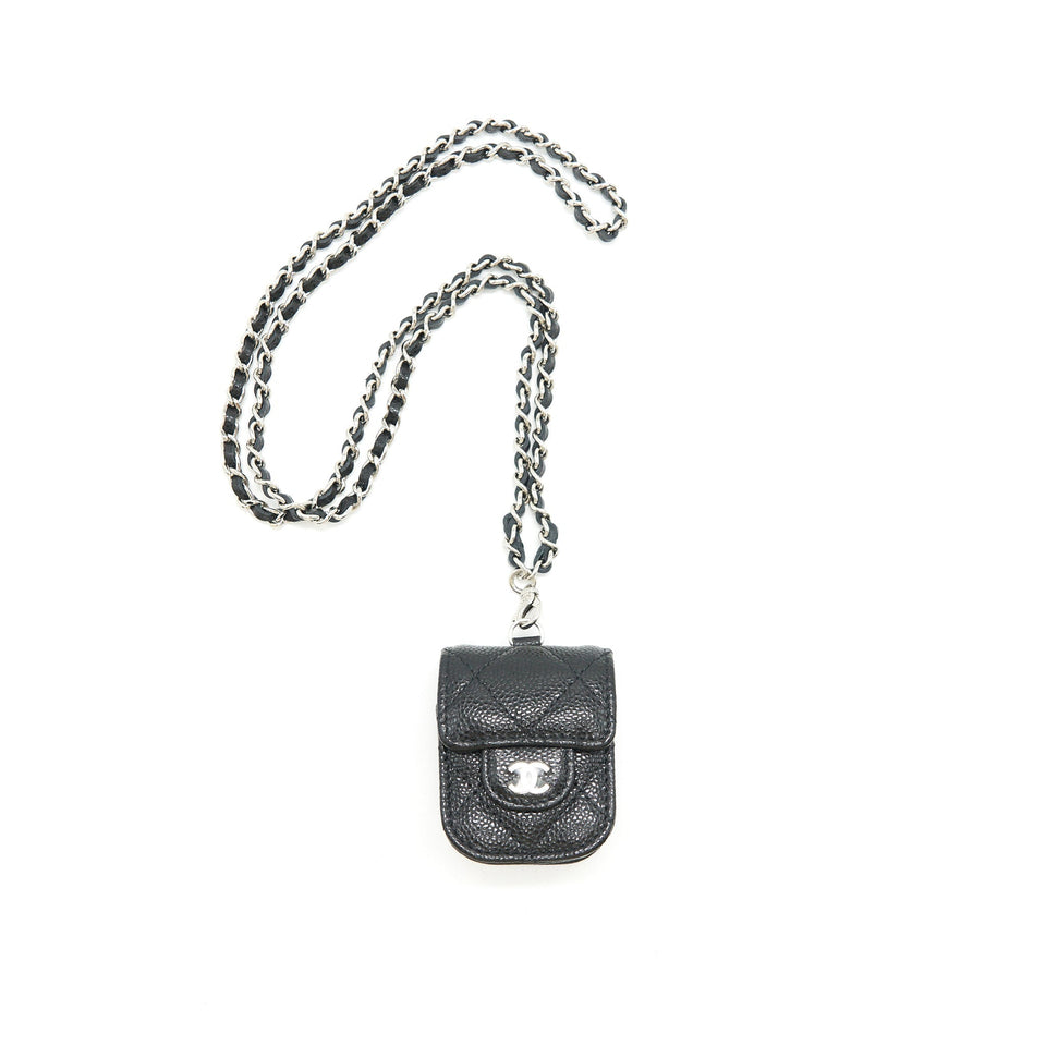 Chanel AirPods Case Caviar Black