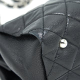 Chanel QUILTED LEATHER TOTE BAG WITH CHAIN IN CARVIAR BLACK