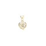 Chanel Heart Shape Dropped Earring Light Gold Tone