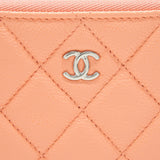 Chanel Mini Ocase Zip Pouch Coral Caviar