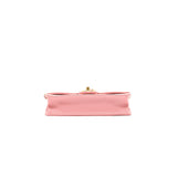 Chanel quilted Pearl Chain Goat Skin flap Bag PINK