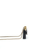 Chanel 21A Flap Coin Purse with chain Calfskin black