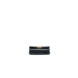 Chanel 21A Flap Coin Purse with Chain Black with  calfskin