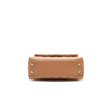 Chanel Mini Coco Handle Flap Bag 21p Caramel L