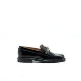 Chanel Size 37 Leather Loafer Black