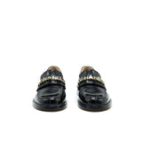 Chanel Size 37 Leather Loafer Black