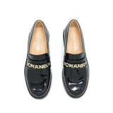 Chanel Size 37 Leather Loafer Black