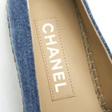 Chanel Espadrilles 38 in Denim and Black