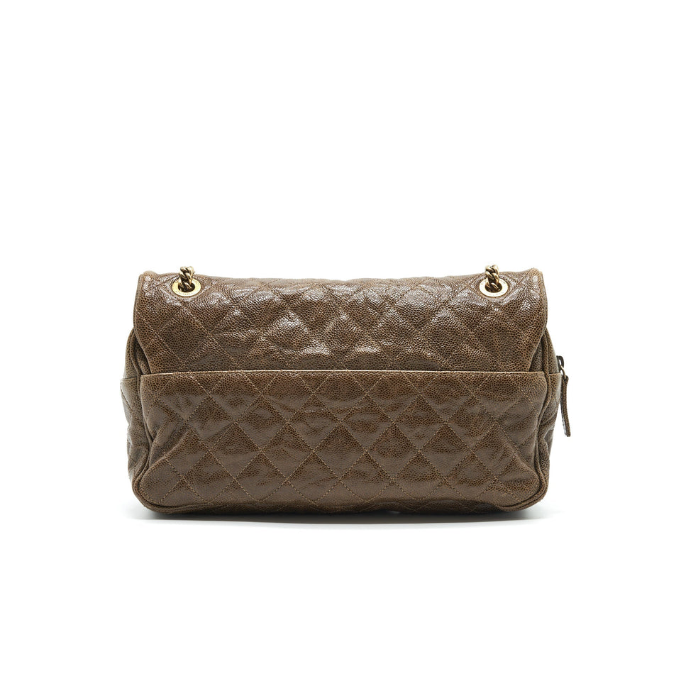Chanel Seasonal Caviar Jumbo Flap Bag with